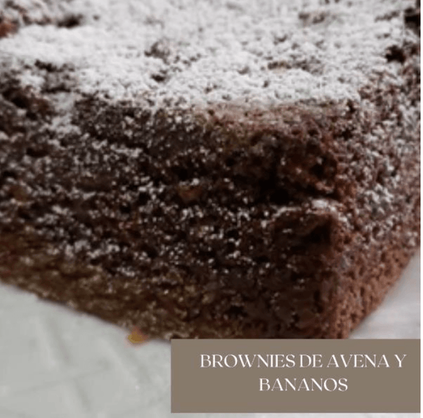 Brownies de avena y plátano